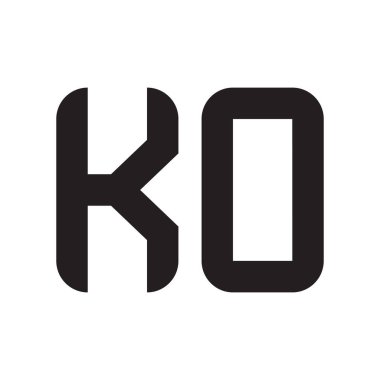 ko ilk harf vektör logo simgesi