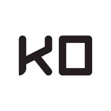 ko ilk harf vektör logo simgesi