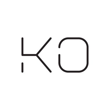 ko ilk harf vektör logo simgesi