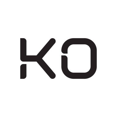 ko ilk harf vektör logo simgesi