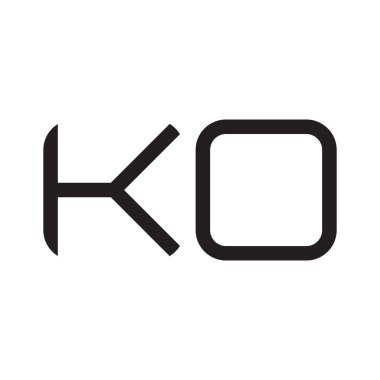 ko ilk harf vektör logo simgesi