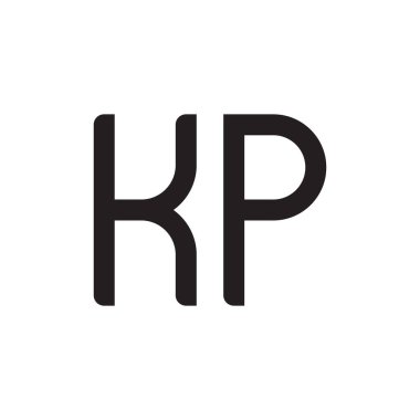 kp ilk harf vektör logo simgesi