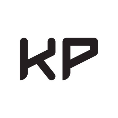 kp ilk harf vektör logo simgesi