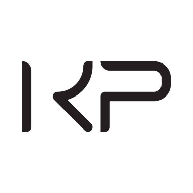 kp ilk harf vektör logo simgesi