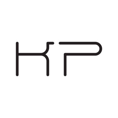kp ilk harf vektör logo simgesi