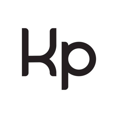 kp ilk harf vektör logo simgesi