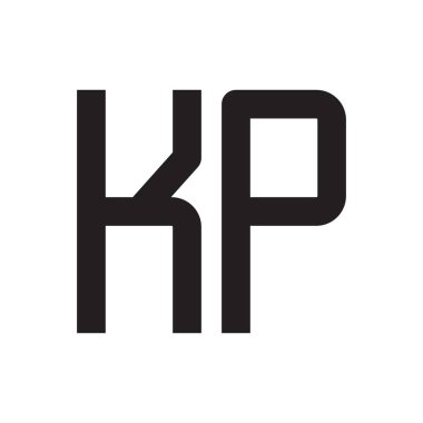 kp ilk harf vektör logo simgesi