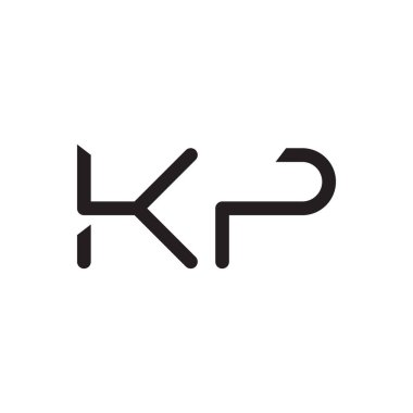 kp ilk harf vektör logo simgesi