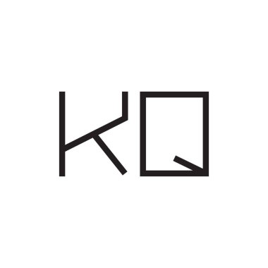 kq ilk harf vektör logo simgesi