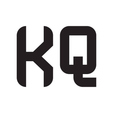 kq ilk harf vektör logo simgesi