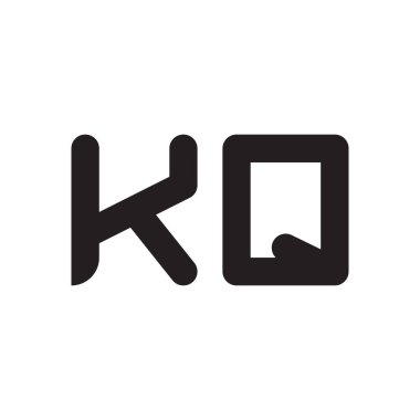 kq ilk harf vektör logo simgesi