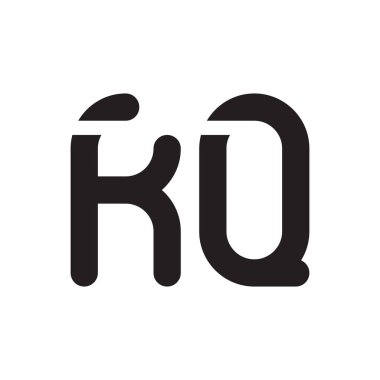 kq ilk harf vektör logo simgesi