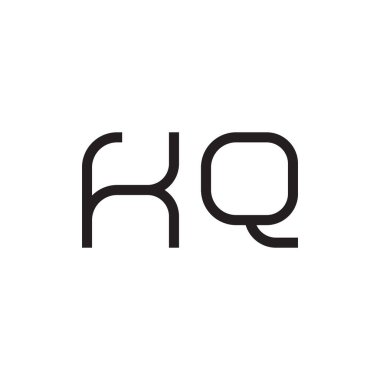 kq ilk harf vektör logo simgesi