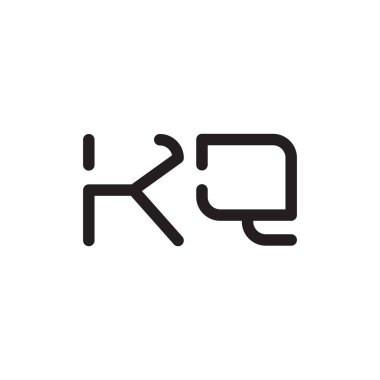 kq ilk harf vektör logo simgesi