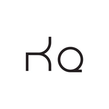 kq ilk harf vektör logo simgesi