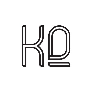 kq ilk harf vektör logo simgesi