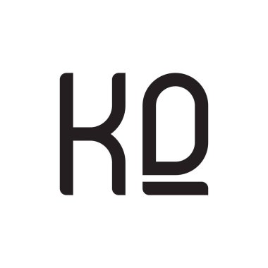 kq ilk harf vektör logo simgesi