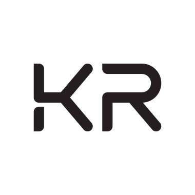 kr ilk harf vektör logo simgesi