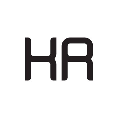 kr ilk harf vektör logo simgesi