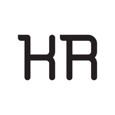 kr ilk harf vektör logo simgesi