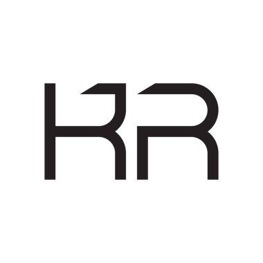kr ilk harf vektör logo simgesi