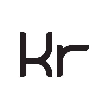 kr ilk harf vektör logo simgesi