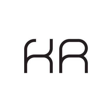 kr ilk harf vektör logo simgesi