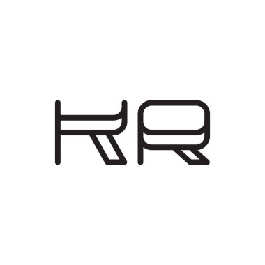 kr ilk harf vektör logo simgesi