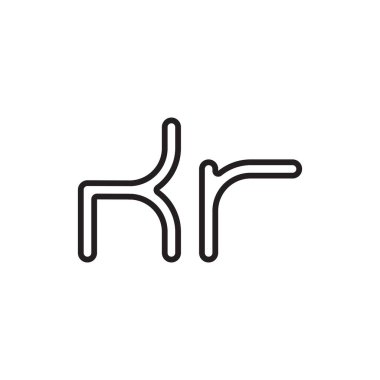 kr ilk harf vektör logo simgesi