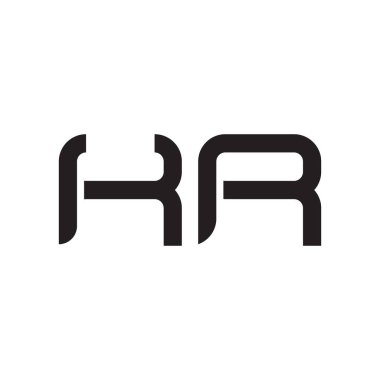 kr ilk harf vektör logo simgesi