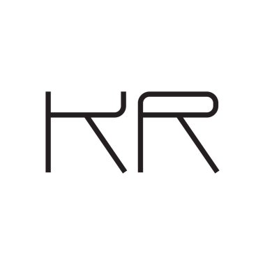 kr ilk harf vektör logo simgesi