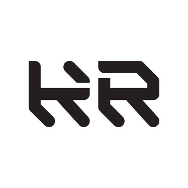 kr ilk harf vektör logo simgesi