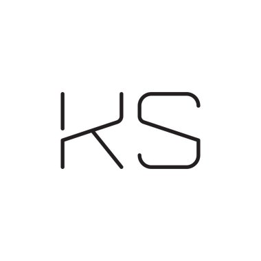 İlk harf vektör logo simgesini açar