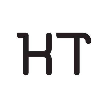 kt ilk harf vektör logo simgesi