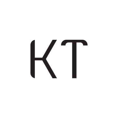 kt ilk harf vektör logo simgesi