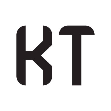kt ilk harf vektör logo simgesi