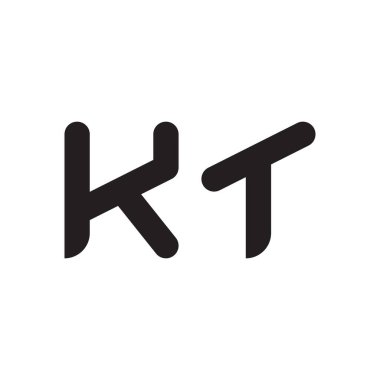 kt ilk harf vektör logo simgesi