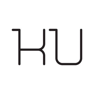 ku ilk harf vektör logo simgesi