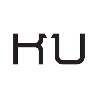 ku ilk harf vektör logo simgesi
