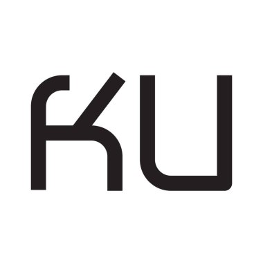 ku ilk harf vektör logo simgesi