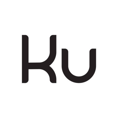 ku ilk harf vektör logo simgesi
