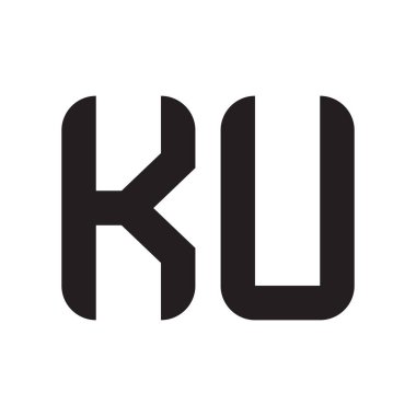 ku ilk harf vektör logo simgesi