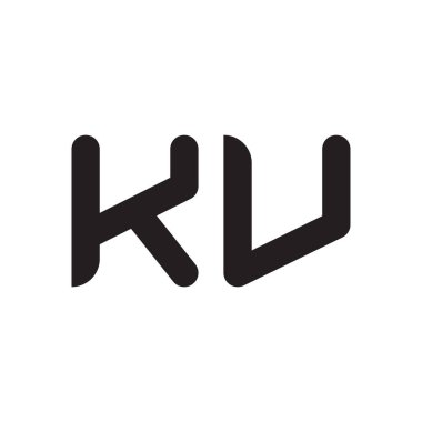 ku ilk harf vektör logo simgesi