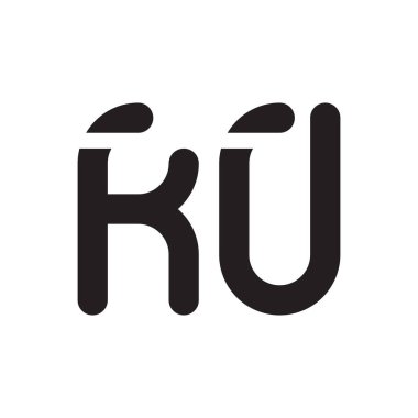 ku ilk harf vektör logo simgesi