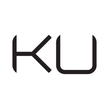 ku ilk harf vektör logo simgesi
