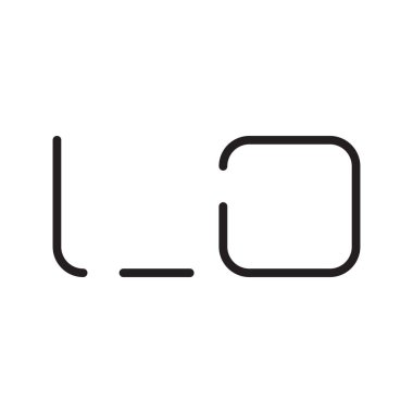 lo ilk harf vektör logo simgesi