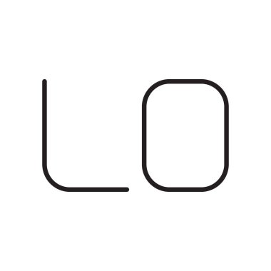 lo ilk harf vektör logo simgesi