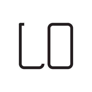 lo ilk harf vektör logo simgesi