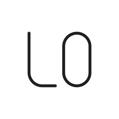 lo ilk harf vektör logo simgesi