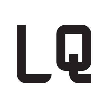 IQ ilk harf vektör logo simgesi
